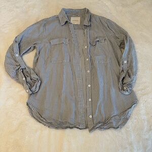 Thread & Supply Striped Button Up Shirt | Size M